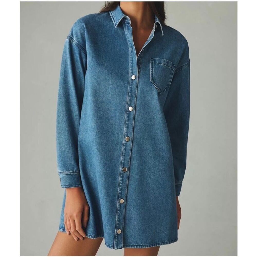 Mare Mare x Anthropologie Denim Shirt Dress Size XXS